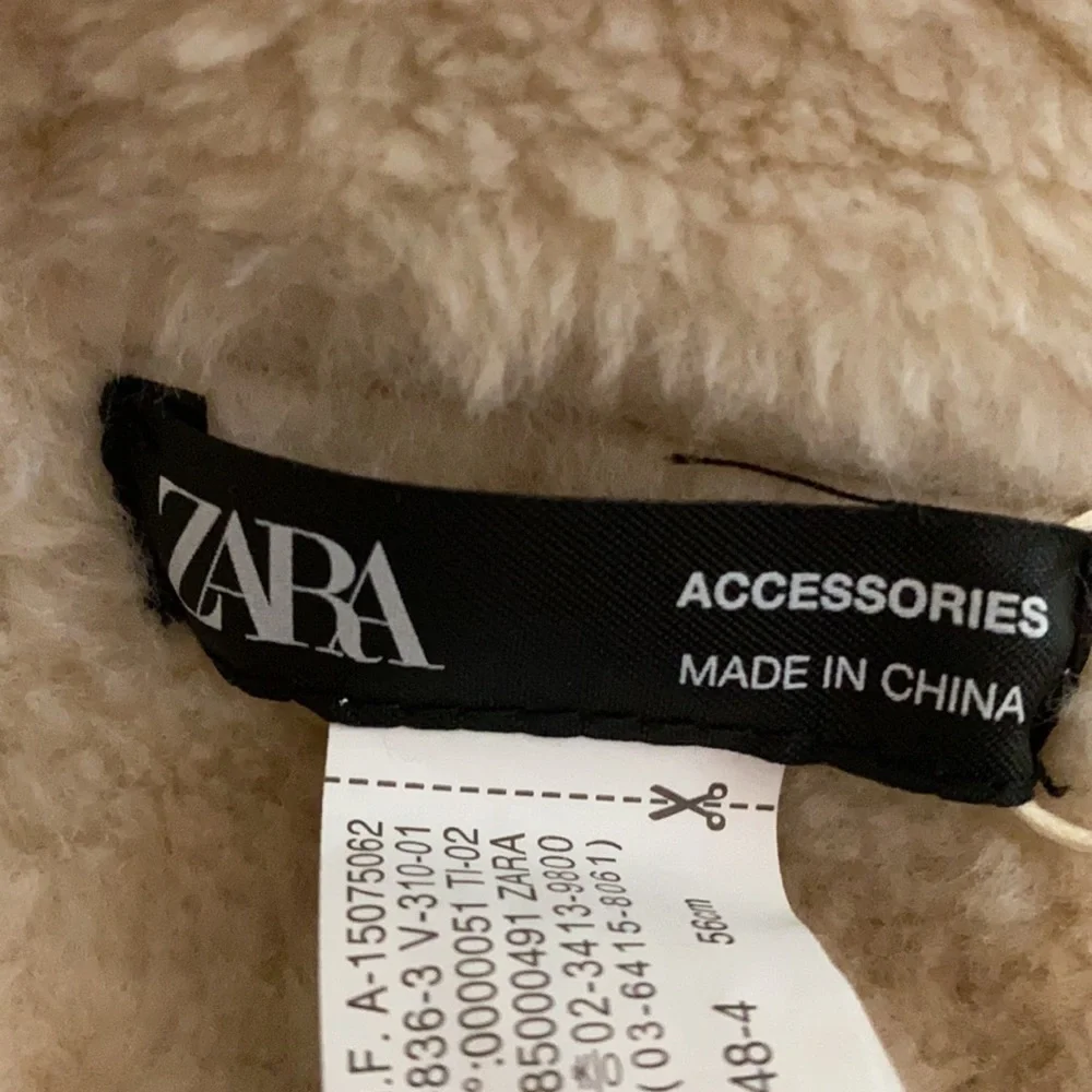 NWT. Zara  Brown/Cream Double Faced Hat. Size 10-14.
